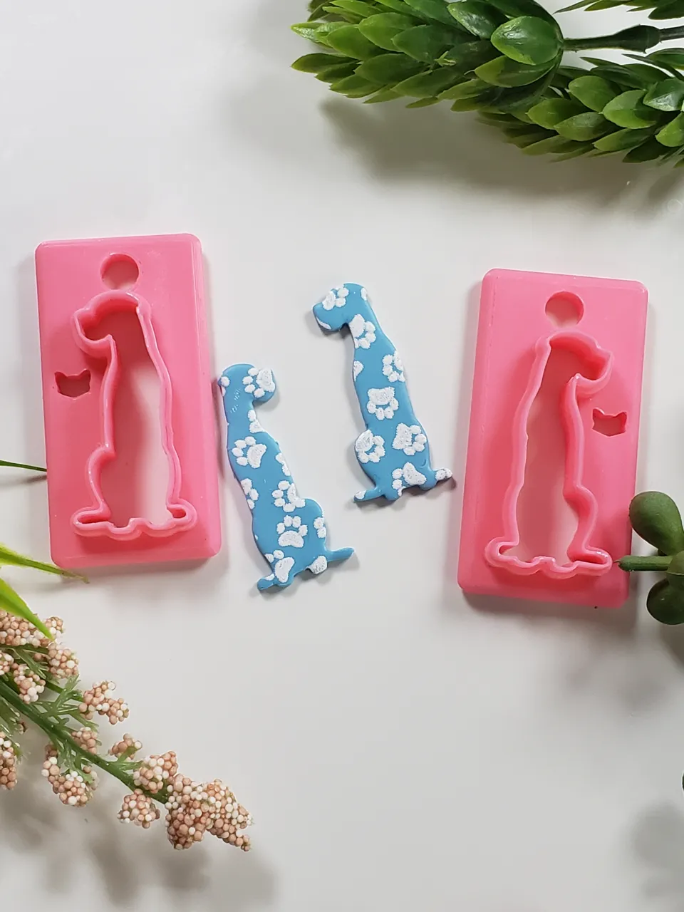Dog Silhouette #3 Polymer Clay Earring Cutter view 4