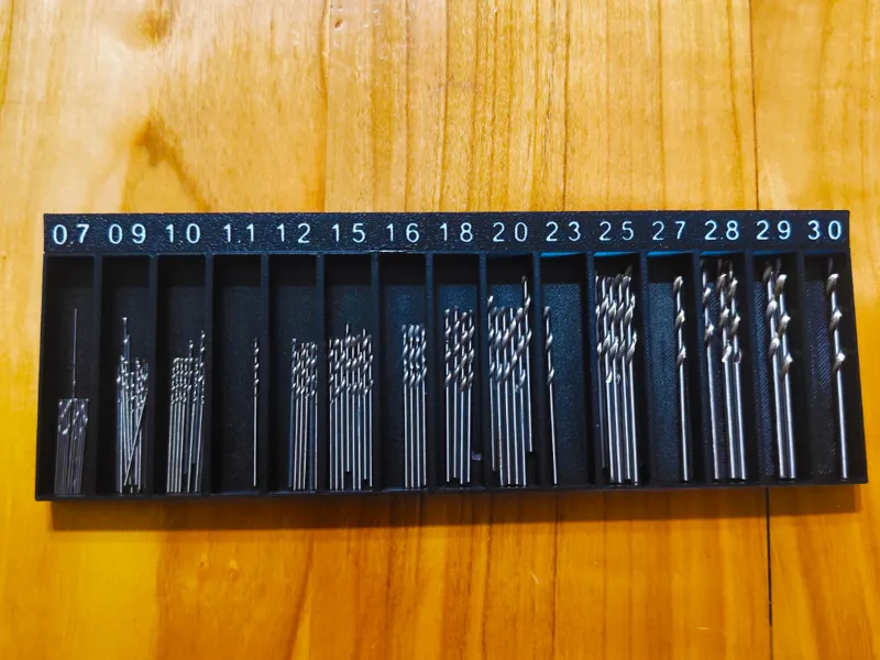 Drill bit organizer (customizable)