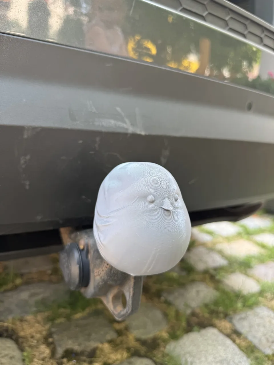 Shima Enaga Cute Bird Tow Hitch Cover Cap view 2