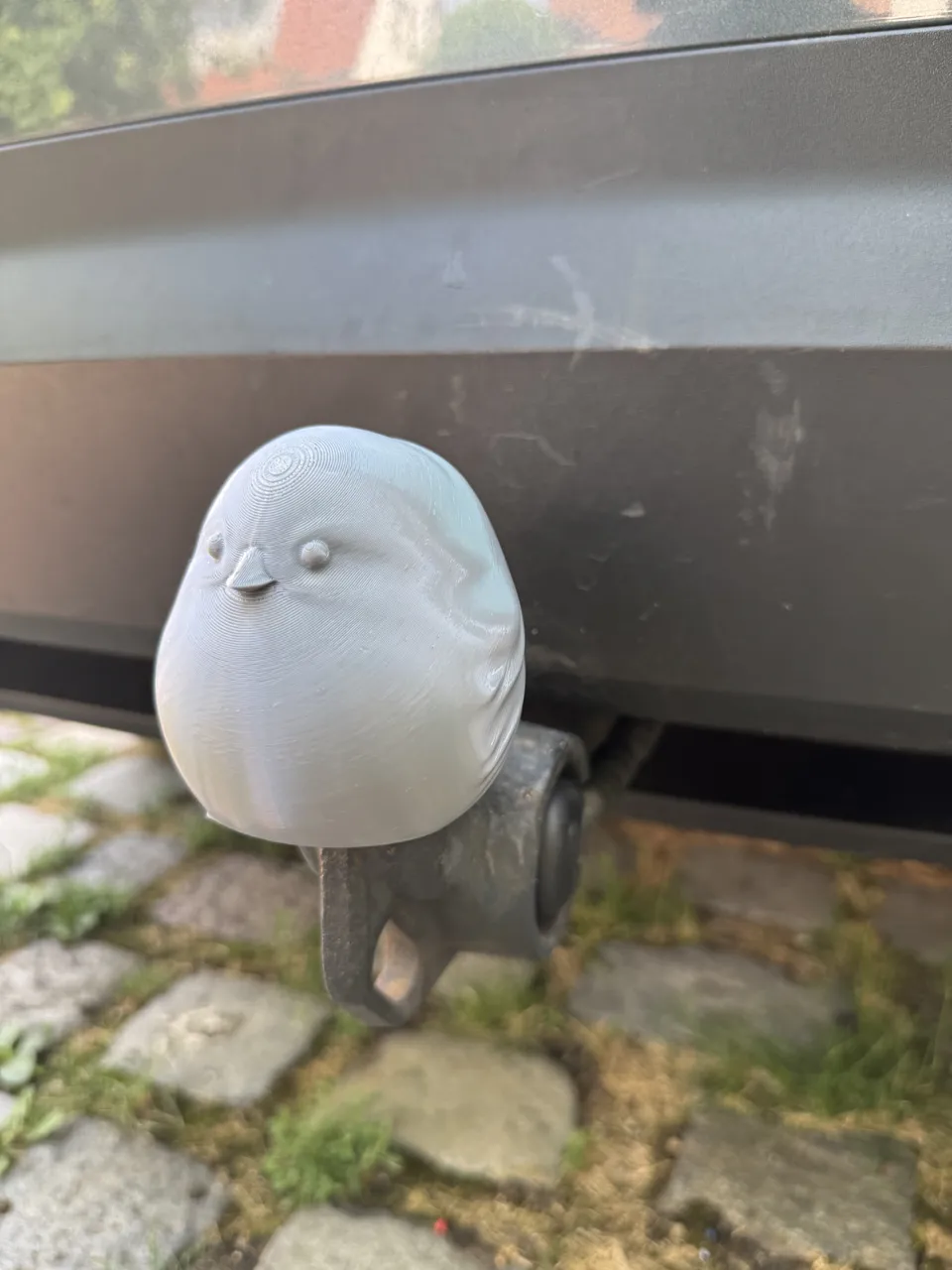 Shima Enaga Cute Bird Tow Hitch Cover Cap view 4