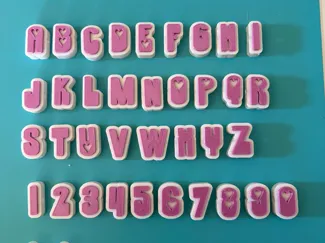 Love Heart Style Letter Beads 5mm hole