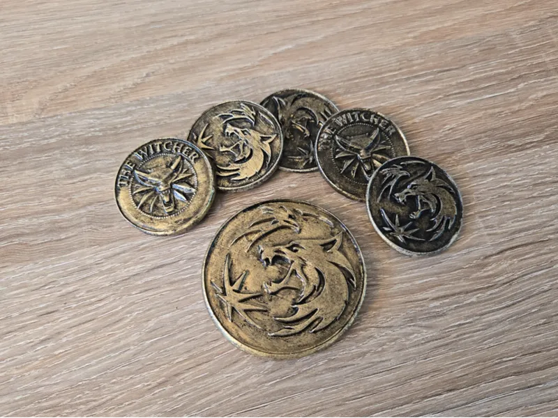 The Witcher Cosplay Coins – Double-Sided Design