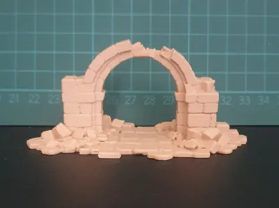 Ruined Stone Arch, Wall & Corner Scatter Terrain
