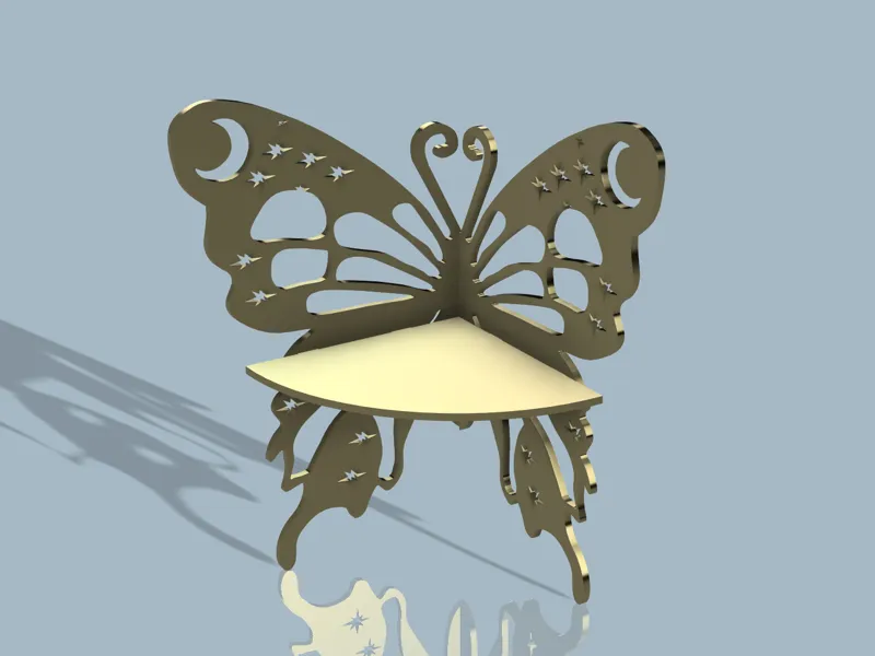 Butterfly Corner Shelf – Decorative Wall Piece