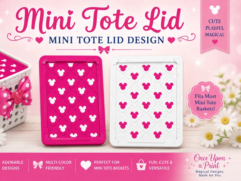 Character Mini Tote Lids - TWO STYLES
