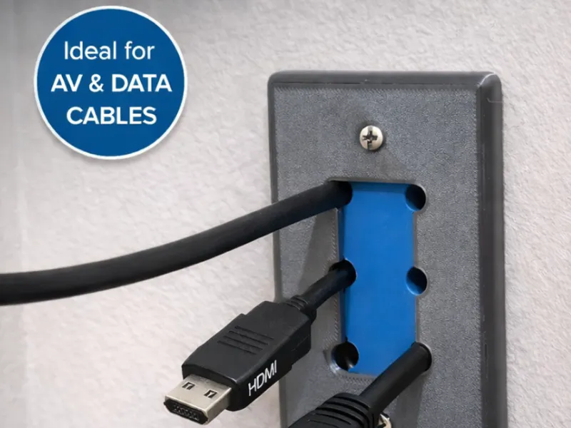 Multi-Cable Passthrough Outlet Cover