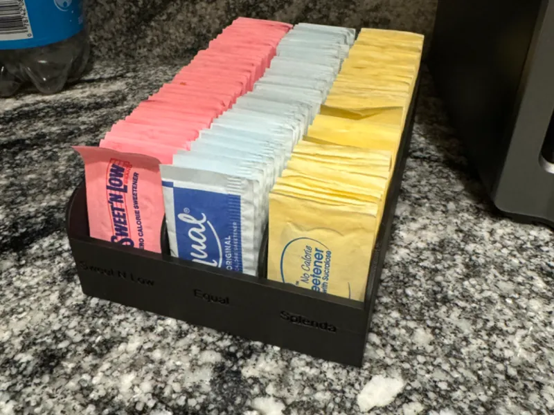3-Lane Sweetener Packet Holder (Customizable)