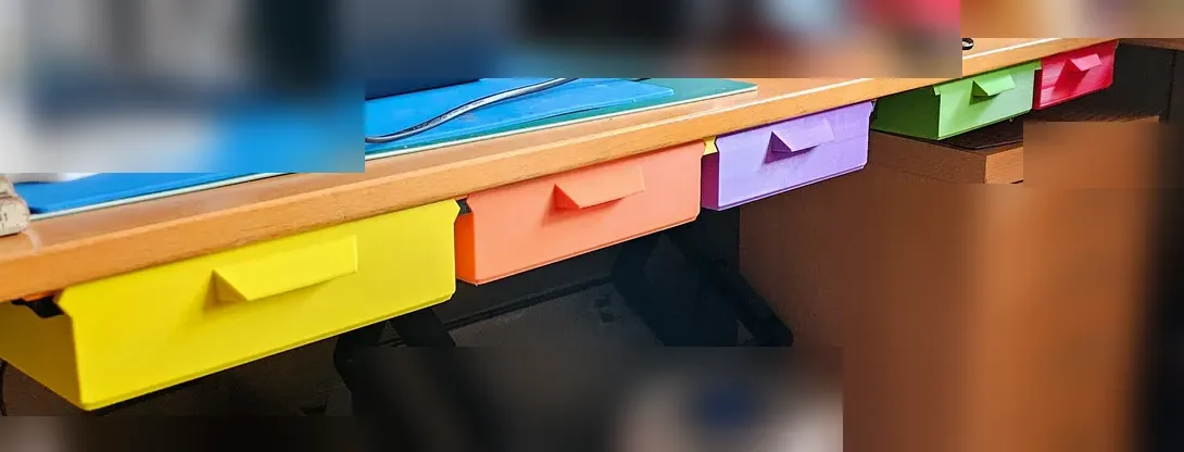 Under Desk Drawer with Double Travel Stops view 4