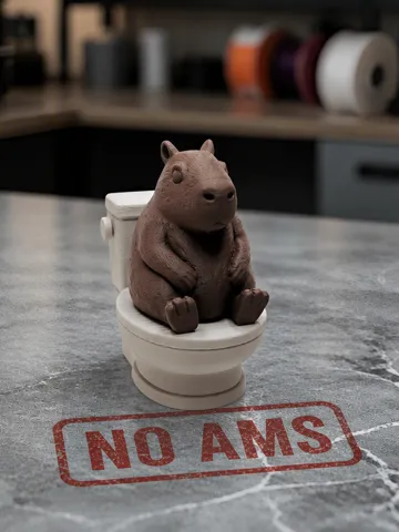 Tapa o cubierta: Capybara auf Toilette mit entspannter Sitzpose — vista de referencia 2
