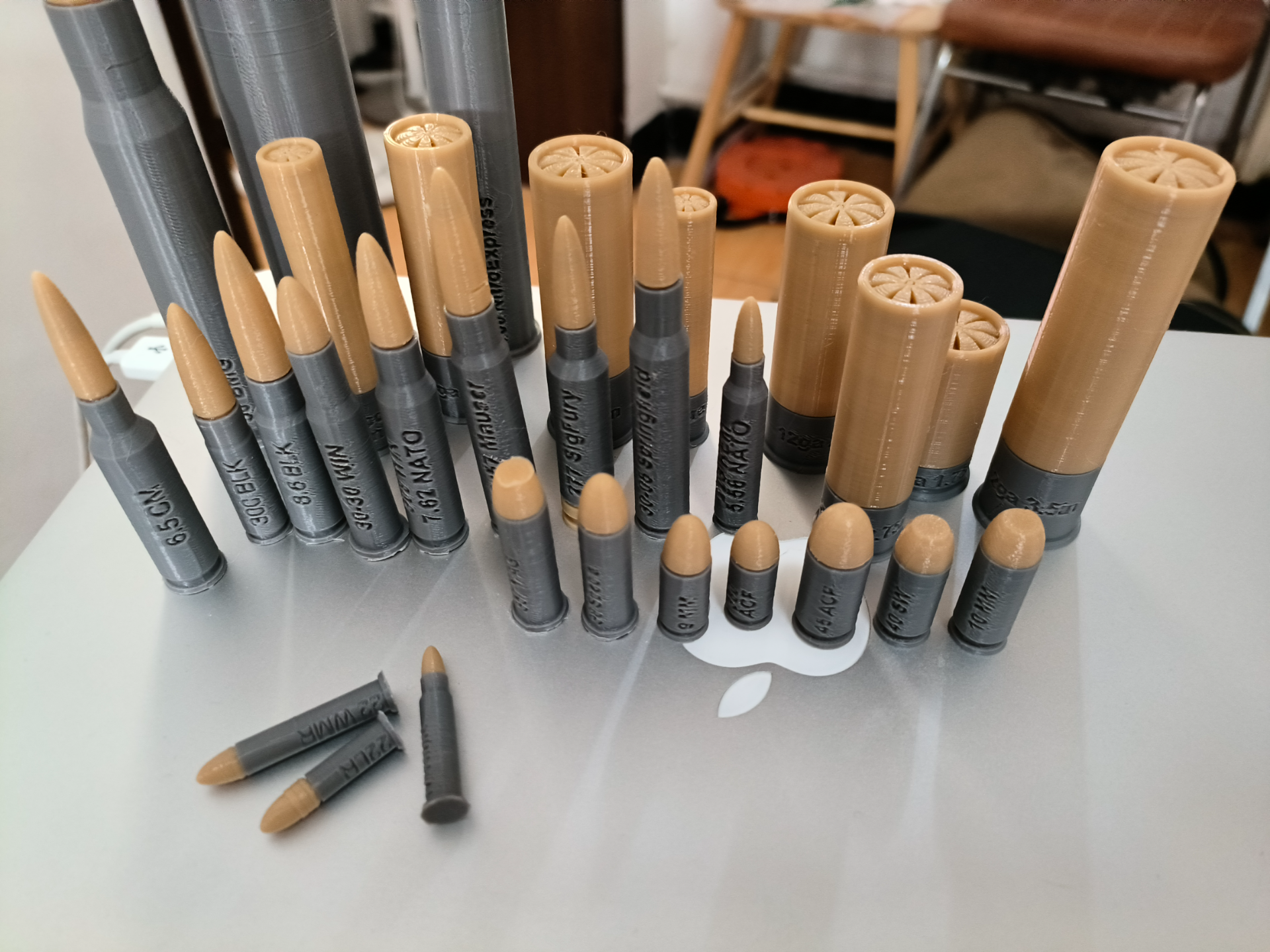 Common caliber dummy rounds (bullet) 常见口径子弹模型 