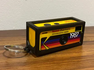 Retro Kodak Charmera case key chain lockoff