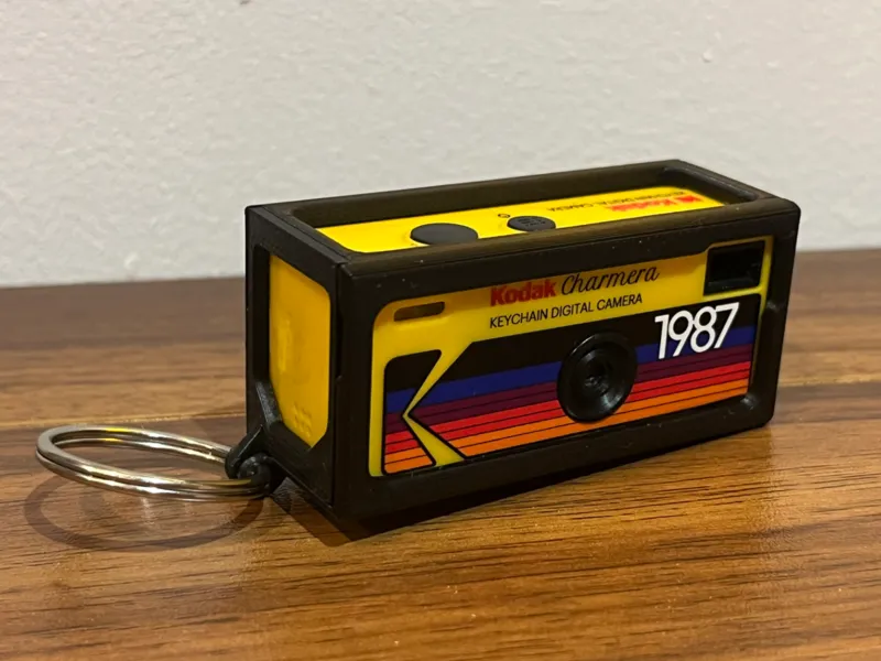 Retro Kodak Charmera case key chain lockoff