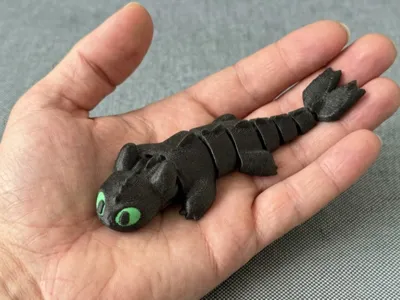 Cute articulated toothless dragon
