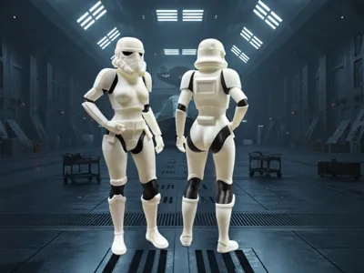 Female Stormtrooper Stormtrooperin mit Stil Fanart