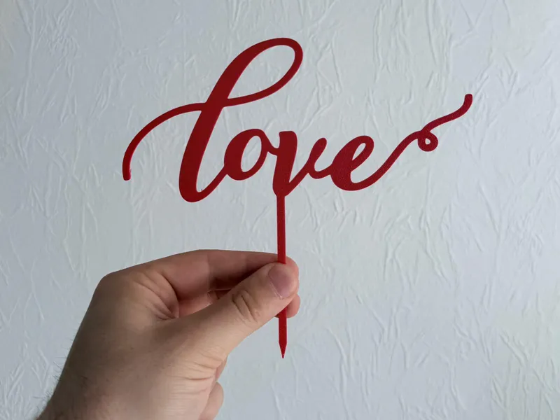 Cake topper - love