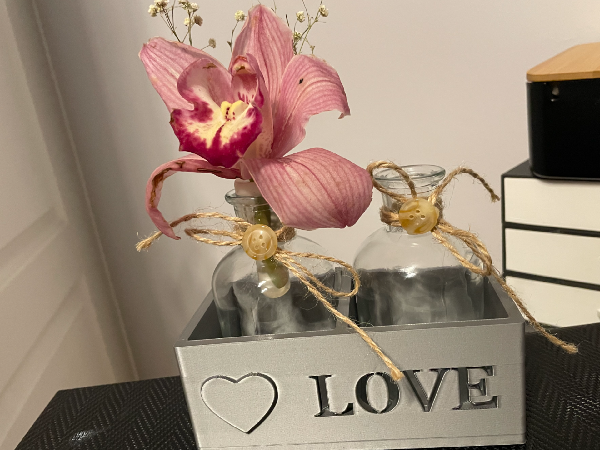 Flower Gift Decor with a bottle