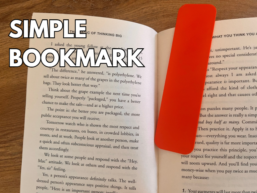 Simple Minimalist Book Bookmark