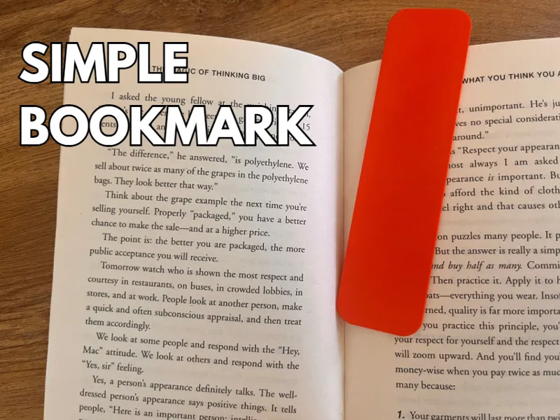 Simple Minimalist Book Bookmark