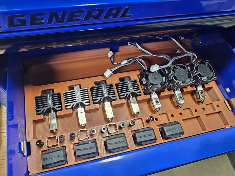 X1C/P1S Hotend Storage Drawer for US General Mini