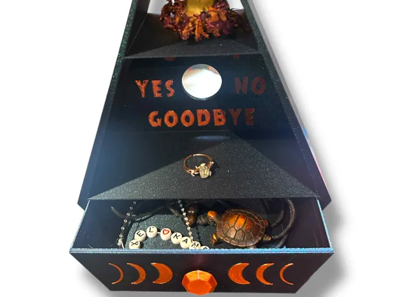 Ouija Planchette Shelf with Drawer