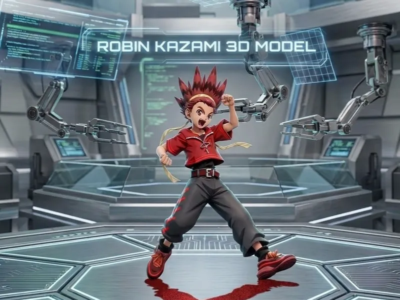 Robin Kazami 3d model (single color)