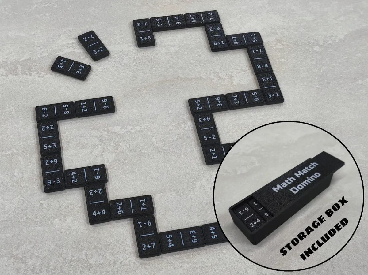 Math Match! Educational domino twist - Free 3D Print Model - MakerWorld