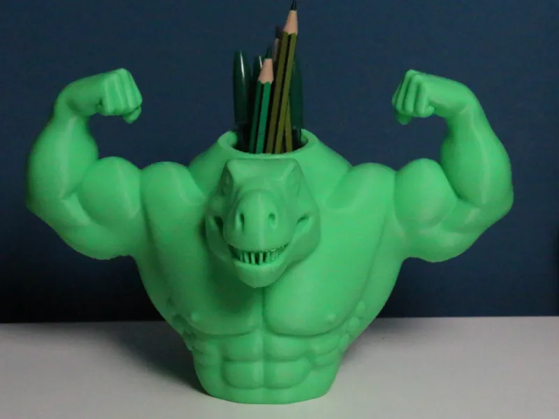 Muscles Dinosaur Pencil Holder