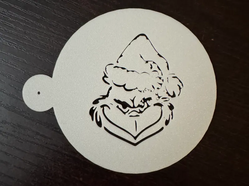 the grinch latte art