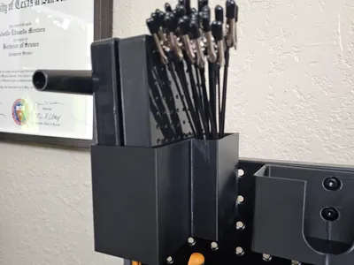 Paint Alligator Clip Storage for Pegboards