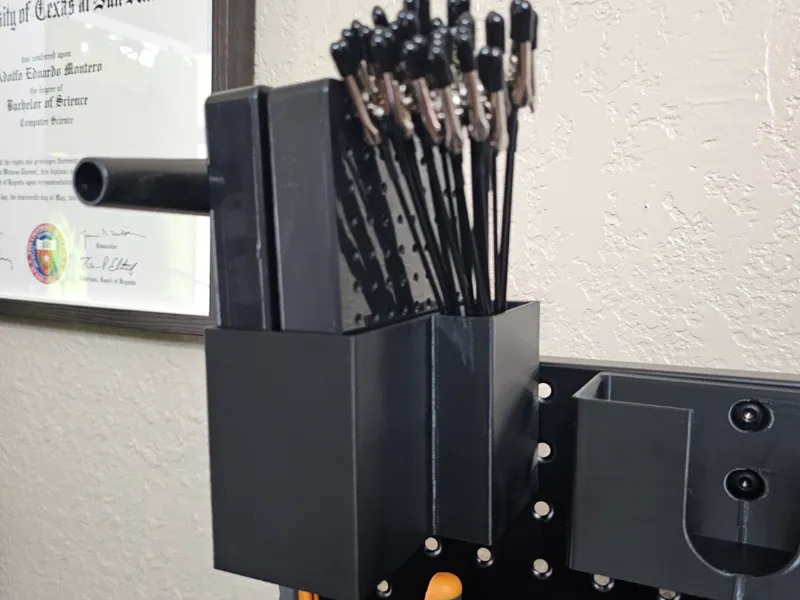 Paint Alligator Clip Storage for Pegboards