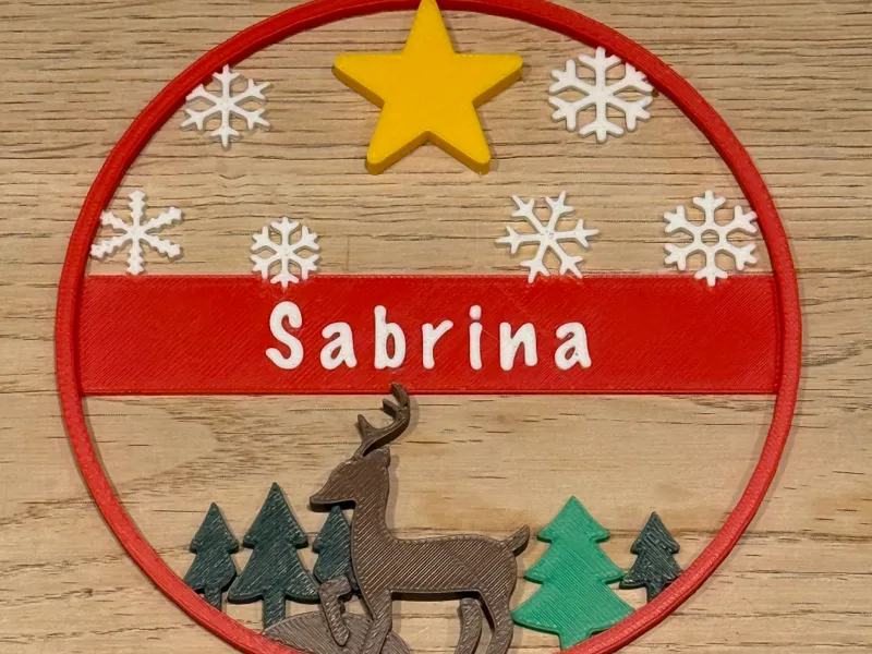 Namens-Weihnachtsanhänger – Für Geschenke & Baum