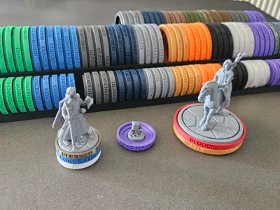DnD Stackable Condition Rings and Monster Trackers