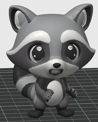 Cute Cartoon Racoon