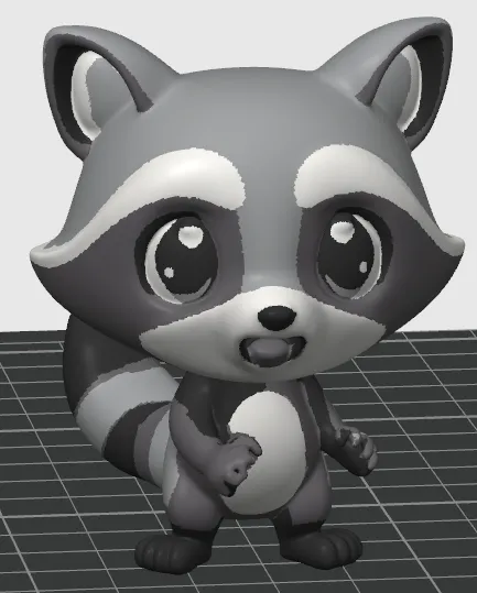 Cute Cartoon Racoon