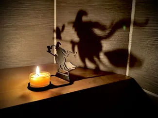Halloween shadow play / Schattenspiel / Teelicht