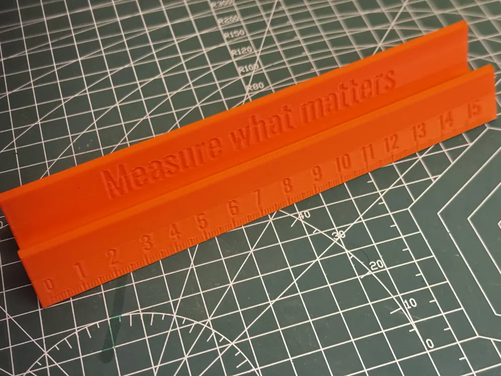 Fdm 3d Printed Ruler V-Rail Ruler â 3D Printable Desk Organizer - Free 3D Print Model ...