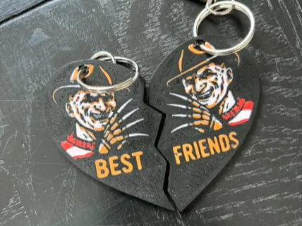 Freddy Krueger best friend keychain