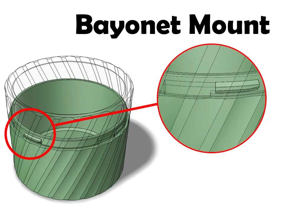 Bayonet Mount Container by sabesnait - MakerWorld