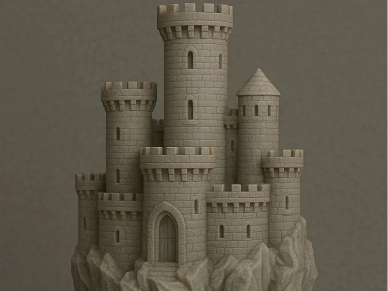 Fantasy Castle on a Rock