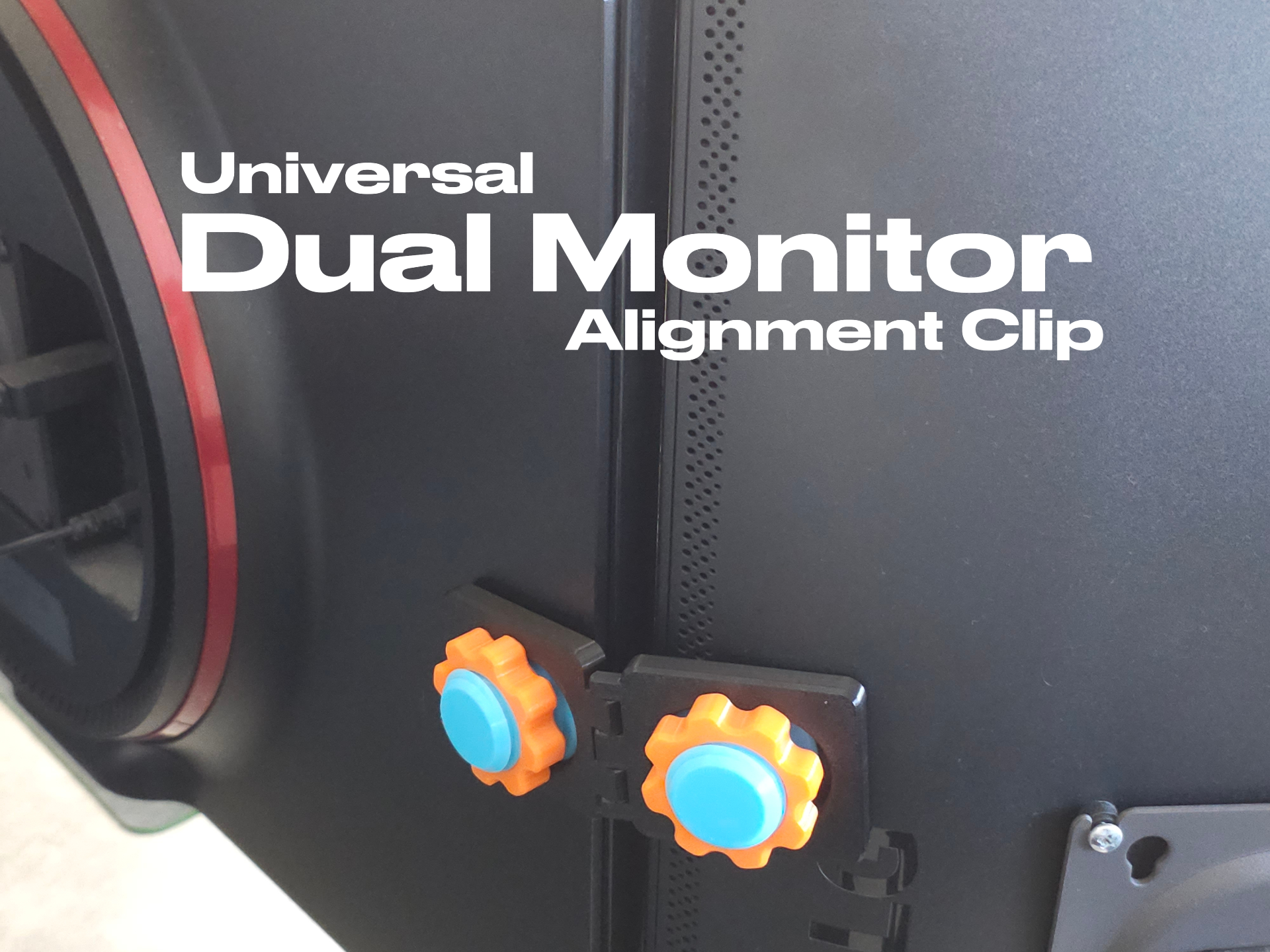 Universal Dual Monitor Alignment Clip | Tecnoprints 3D | Tecnoprints