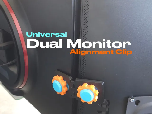 Universal Dual Monitor Alignment Clip