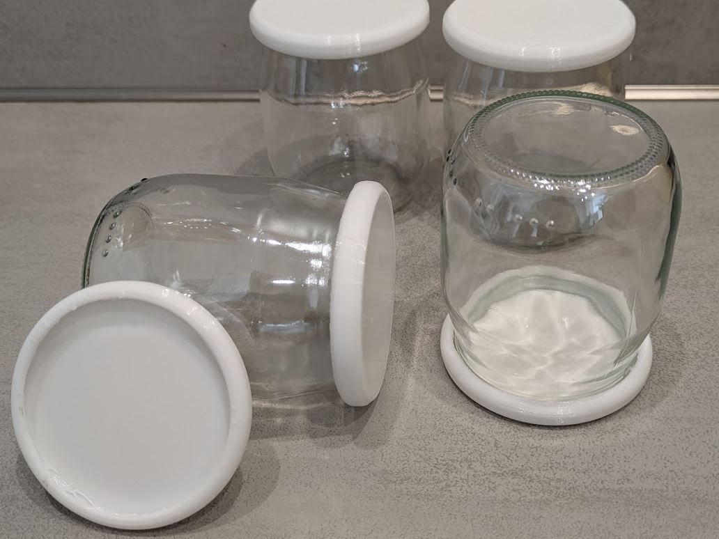 Couvercle pot yaourt en verre (type la laitière)