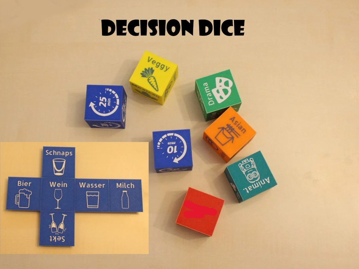 Entscheidungswürfel / Decision Dice "Drink"