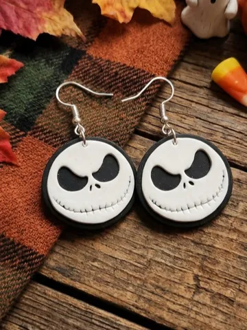 Pendientes: Jack Skellington Pumpkin King Earrings — vista de referencia 2