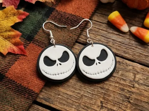 Pendientes: Jack Skellington Pumpkin King Earrings — referencia de MakerWorld