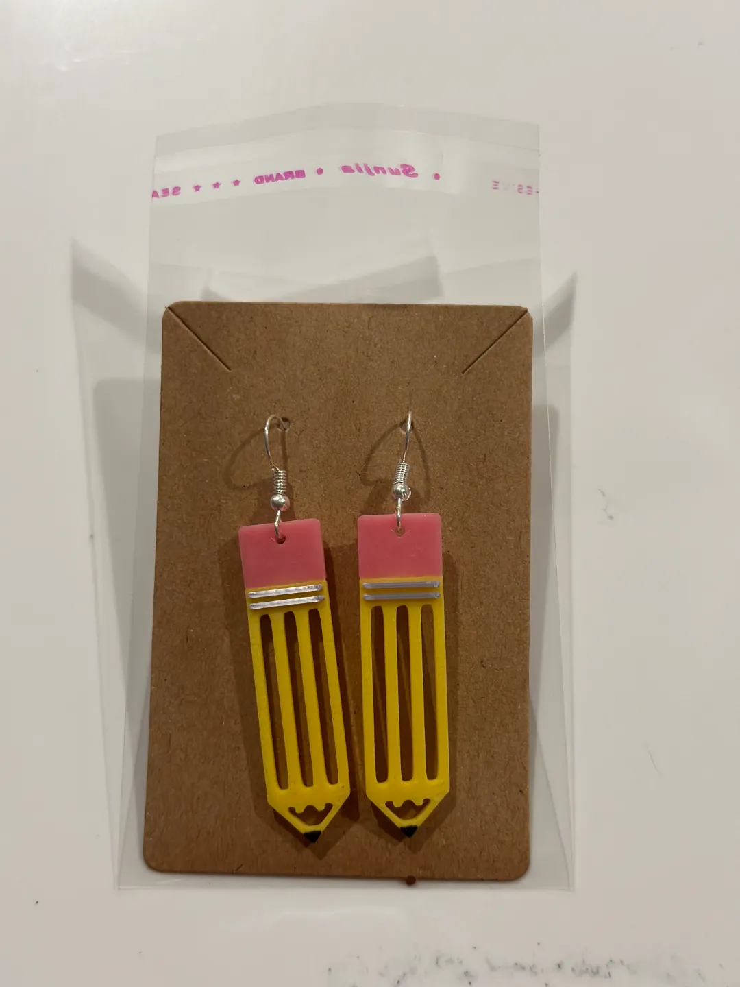 Pencil earrings view 2