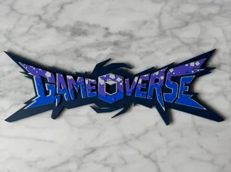 Gameoverse Logo Sign + Stand