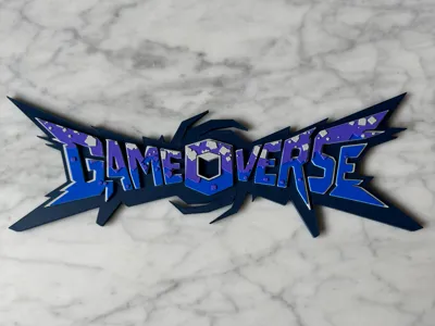 Gameoverse Logo Sign + Stand