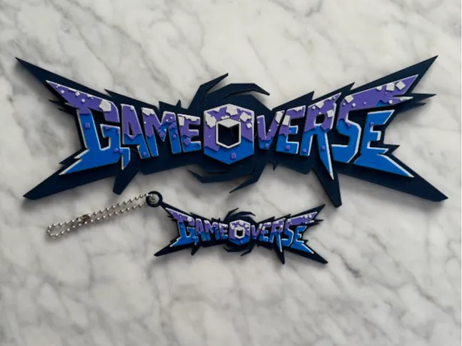 Gameoverse Logo Sign, Keychain, & Stand