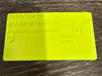 green cucumber card
